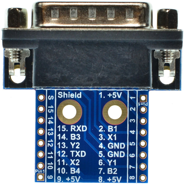 DB15 VGA Female 15-Pin Breakout Connector - PCB Terminal Adapter For DIY Electronics