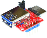 USB3-uBM-AF-V1A, micro USB 3.0 Type B Male to USB3.0 Type A Female pass through adapter breakout board