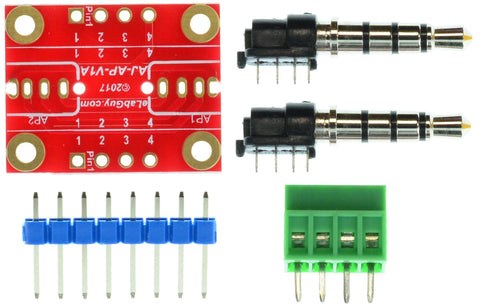 AP-AP-V1A 3.5mm stereo audio plug to 3.5mm stereo audio plug pass-through adapter breakout