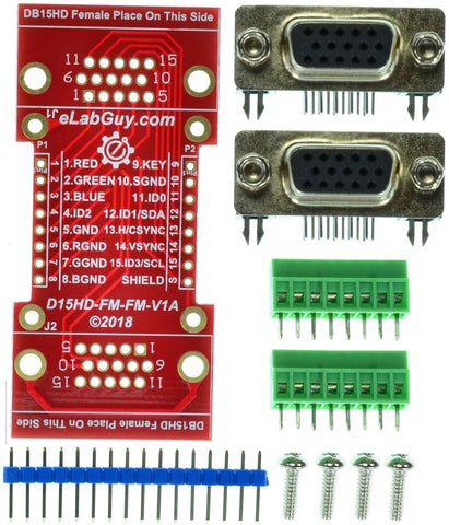 D15HD-F-F-V1A DB15HD VGA Female to Female pass-through adapter