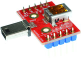 USBm10-BM-BF-V1A, mini USB 2.0 Type B 10pin Male to Female pass-through adapter