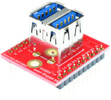 dual row USB3.0 Type A female connector breakout board headers