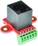 RJ11 6P6C connector breakout board screw terminal blocks