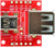 USB-mBF-AF-V1A, mini USB 2.0 Type B Female to USB2.0 Type A Female pass through adapter breakout