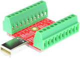 Mini Displayport Thunderbolt male connector breakout board screw terminal blocks