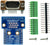 DB15HD VGA male connector breakout board components