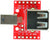 USB-mBM-AF-V1A, mini USB 2.0 Type B Male to USB2.0 Type A Female pass through adapter breakout board