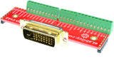 DVI-DM-BO-V1AS, DVI-D Dual Link male Breakout Board (side), eLabGuy