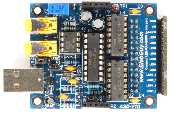 ASD-V1D LM3914 Audio Spectrum Display/Analyzer UV Meter,Electronic kit ...