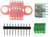 USB2.0 Type A female connector breakout board components