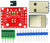 USB-AM-BF-V1A, USB 2.0 Type A Male to USB2.0 Type B Female pass through adapter breakout board
